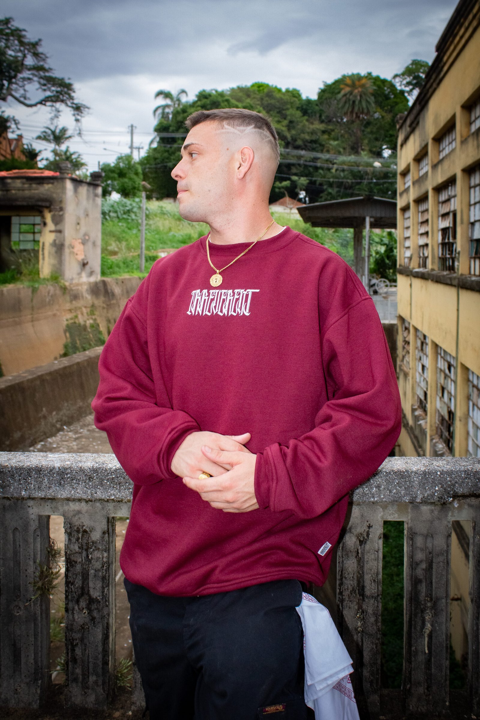 Moletom Careca Caxemira - Bordô - Imagem 2