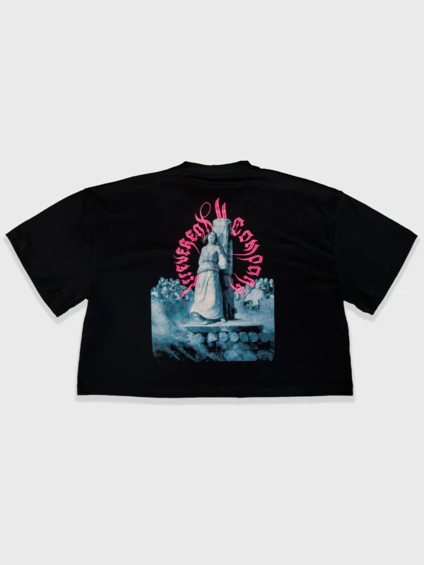 Baby Tee Oversized Preta - Joana d'Arc