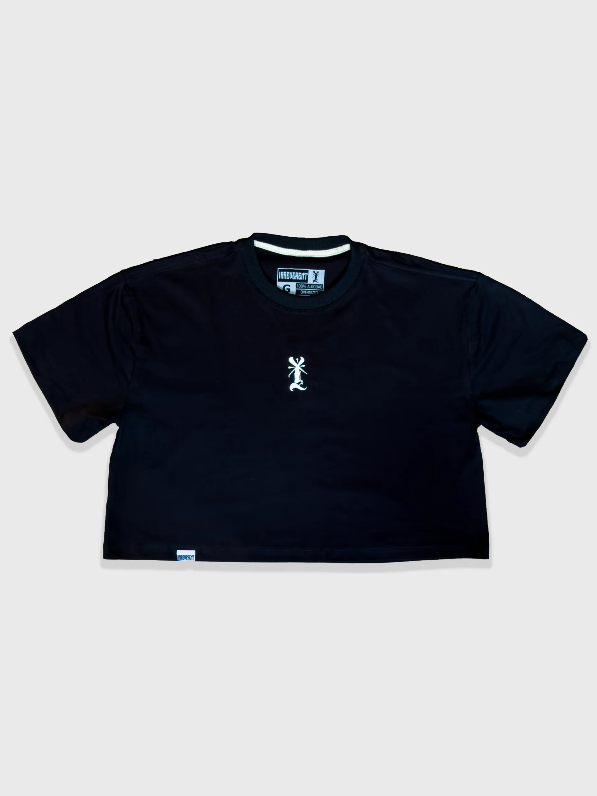 Baby Tee Oversized Preta - Joana d'Arc - Imagem 8